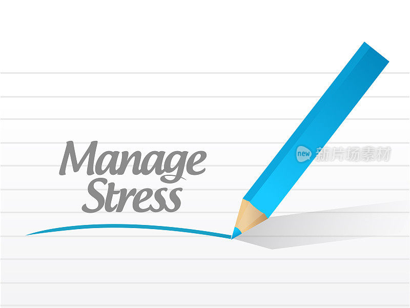 Manage stress message illustration design
